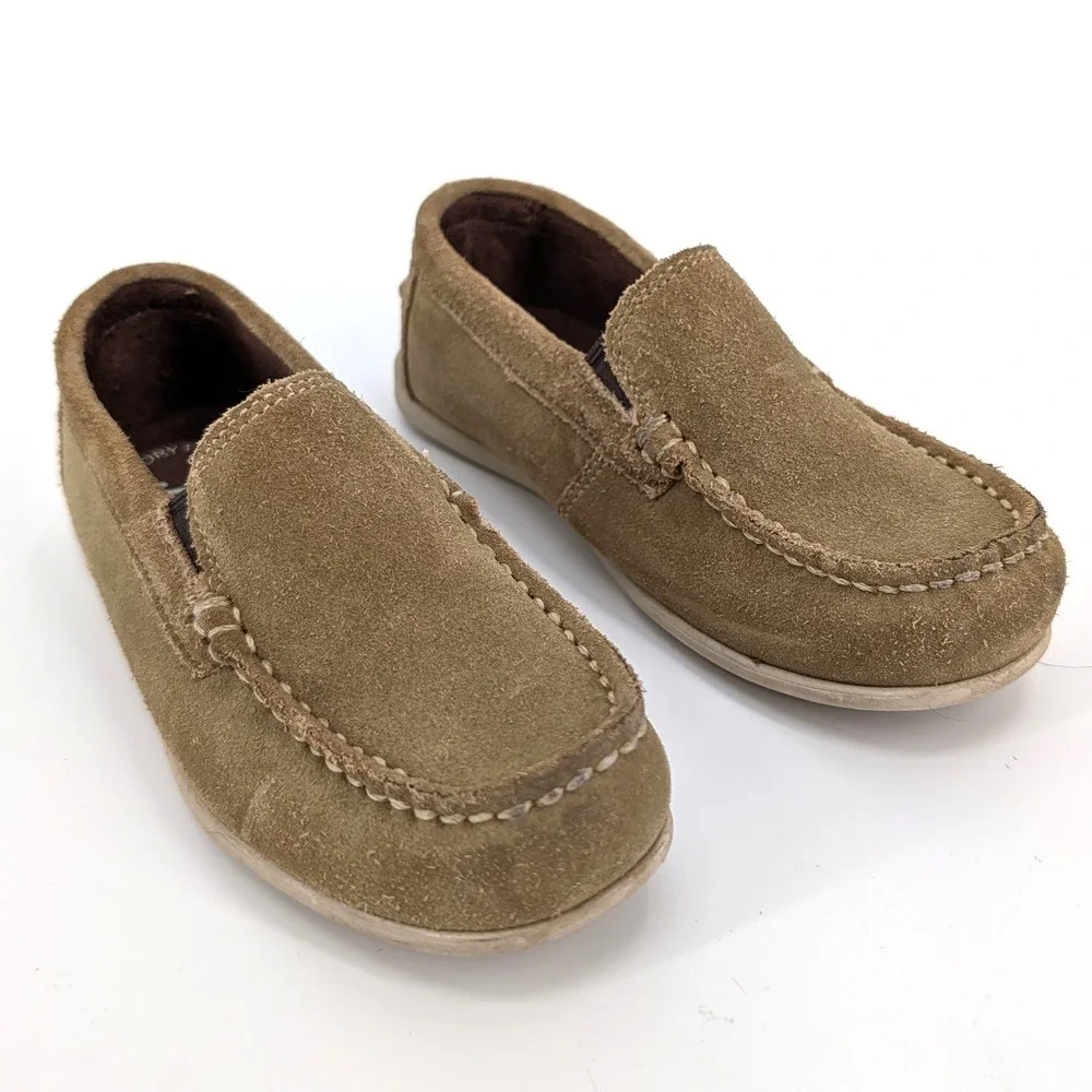 Florsheim Jr. Kids Jasper Venetian Tan Suede Slip On Loafers Size 11.5 M